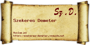 Szekeres Demeter névjegykártya